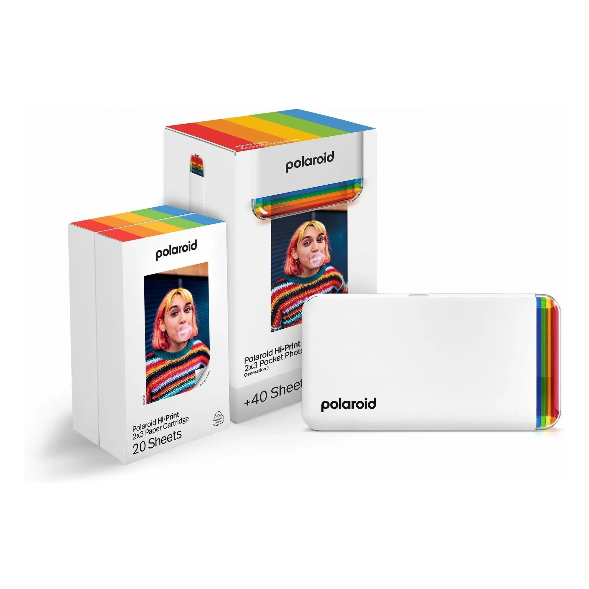 Polaroid White Hi-Print Gen 2 Photo Printer Set