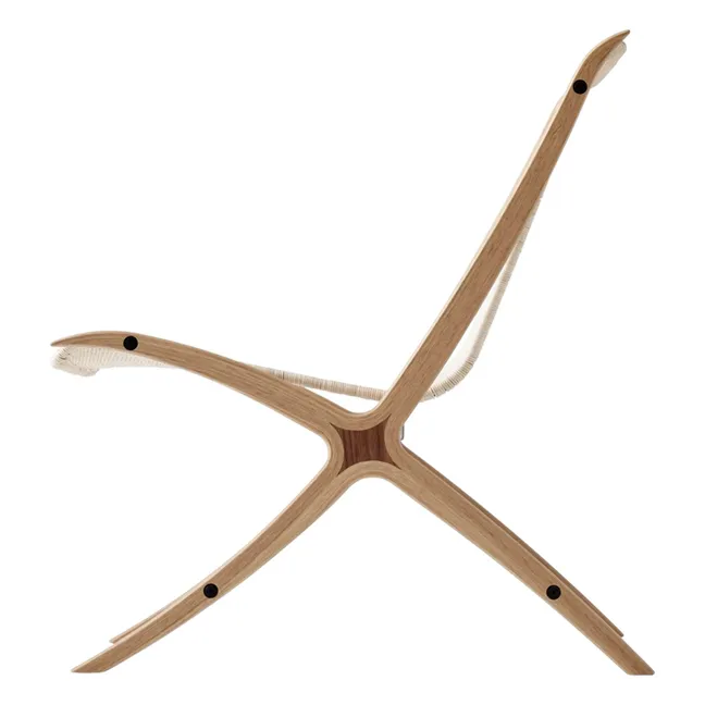 Fauteuil lounge X HM10, Hvidt & Mølgaard | Naturel