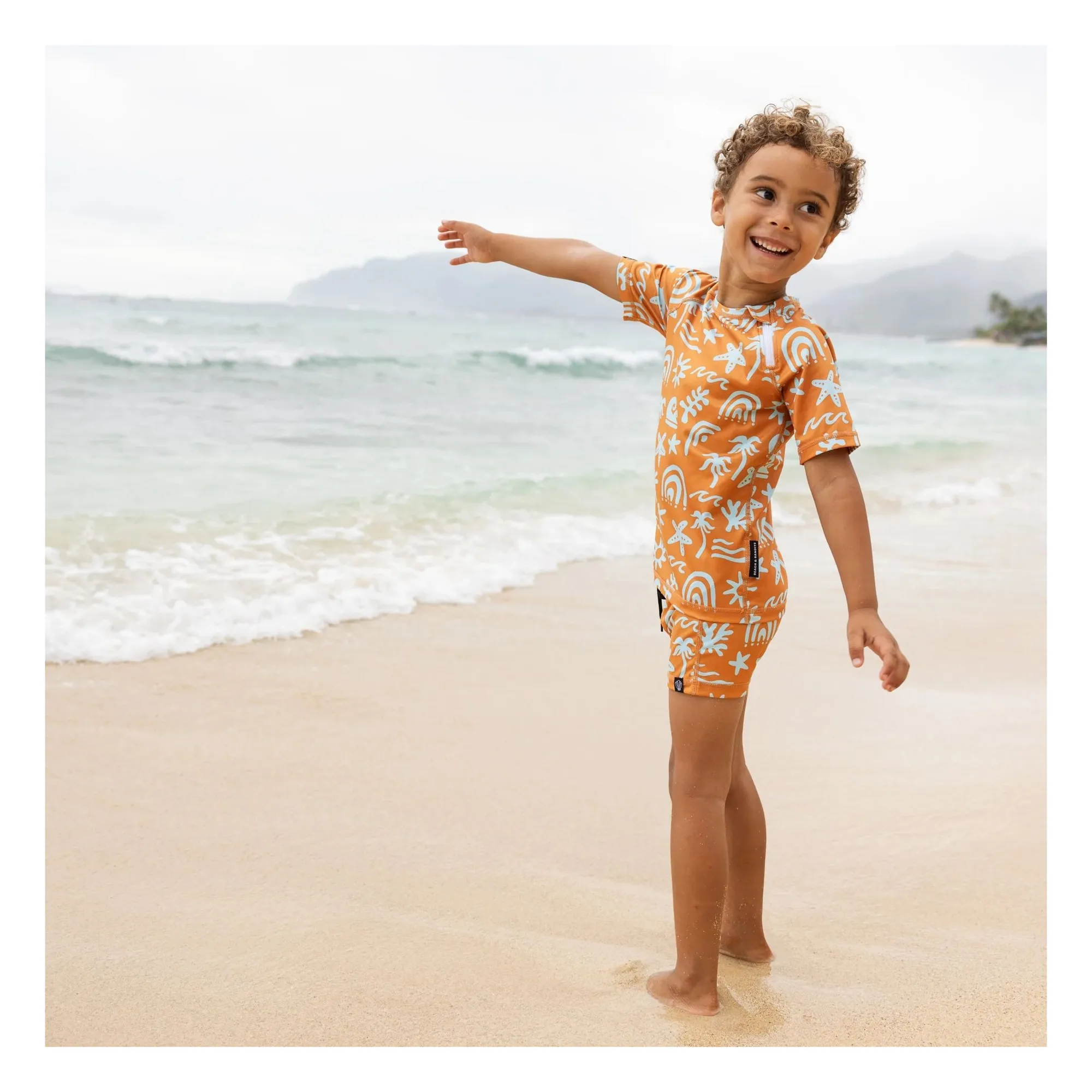 T-shirt Anti-UV Tropical Vibes Fibres Recyclées | Orange- Image produit n°2