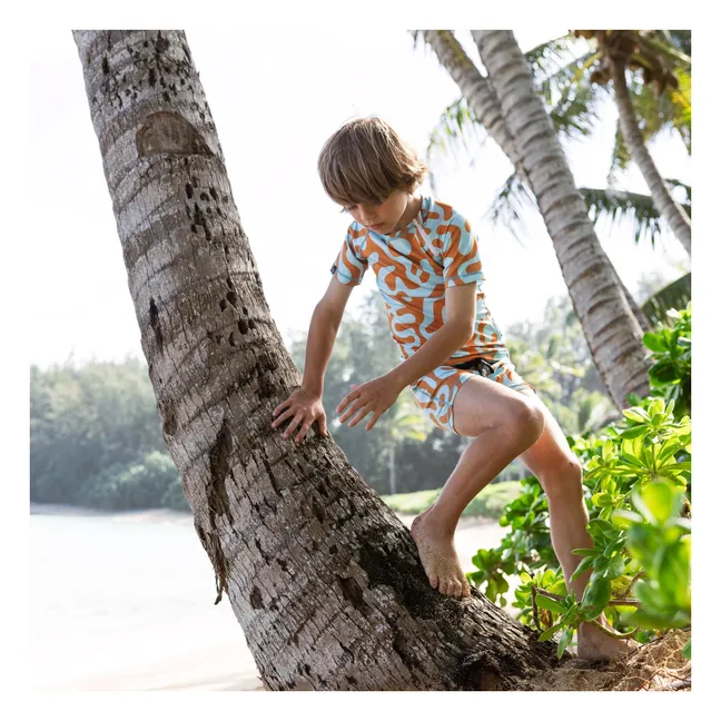 Short de Bain Anti-UV Coral Reef Fibres Recyclées | Bleu ciel