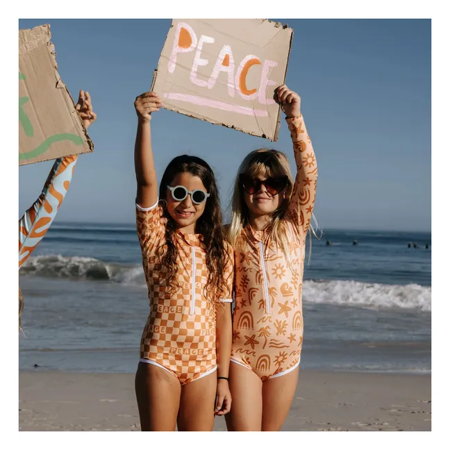 Tropical Vibes UV Protection Swimsuit Recycled Fibers | Apricot