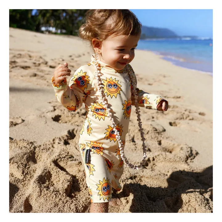 Combishort Anti-UV Spread Peace Fibres Recyclées | Jaune- Image produit n°1