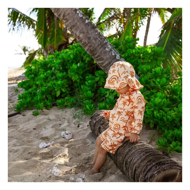 Combishort Anti-UV Tropical Vibes Fibres Recyclées | Abricot