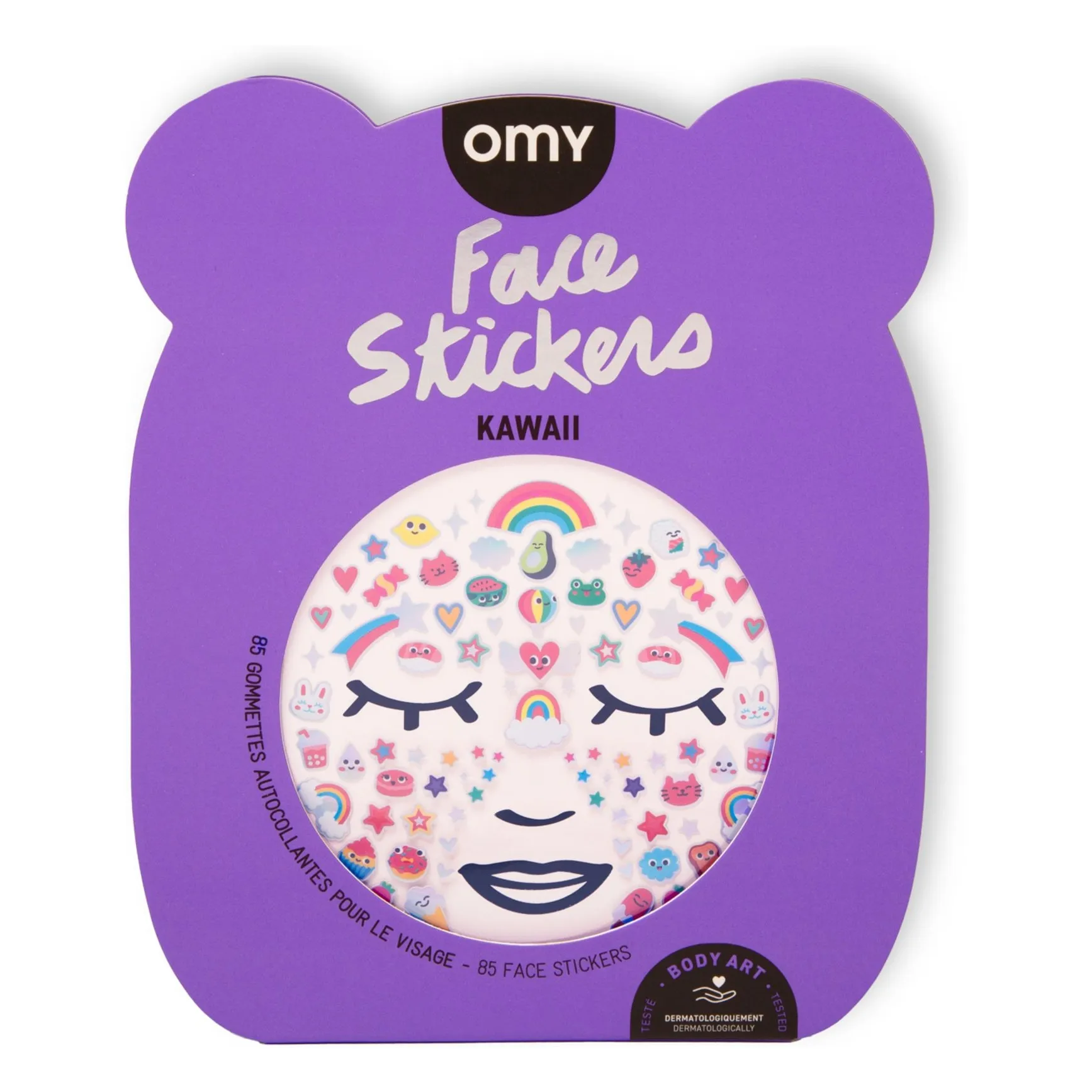 Omy Multicoloured Kawai Face Stickers