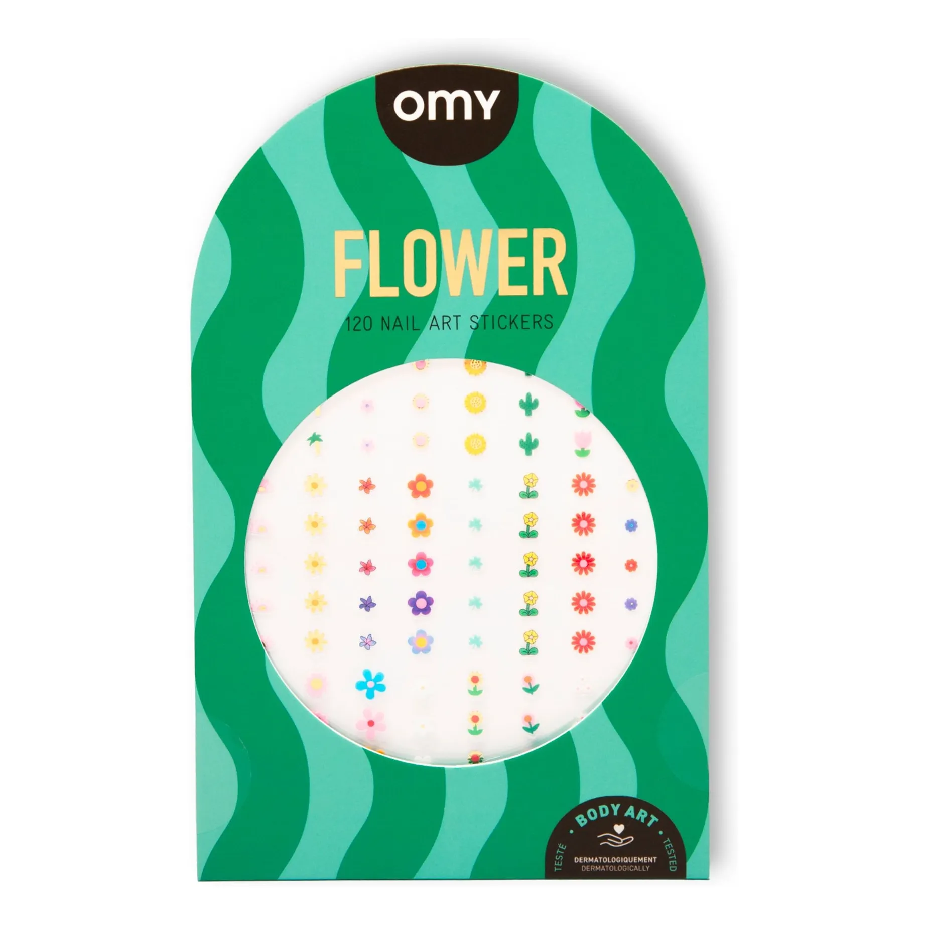 Omy Multicoloured Flower Nail Stickers
