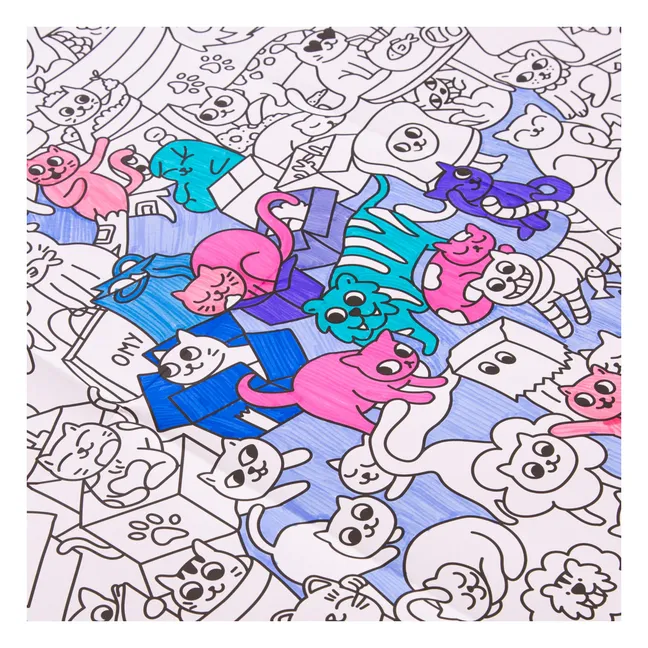 Giant coloring poster Kitty