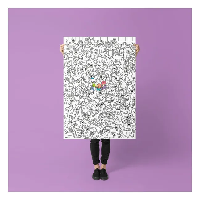 Giant coloring poster Kitty