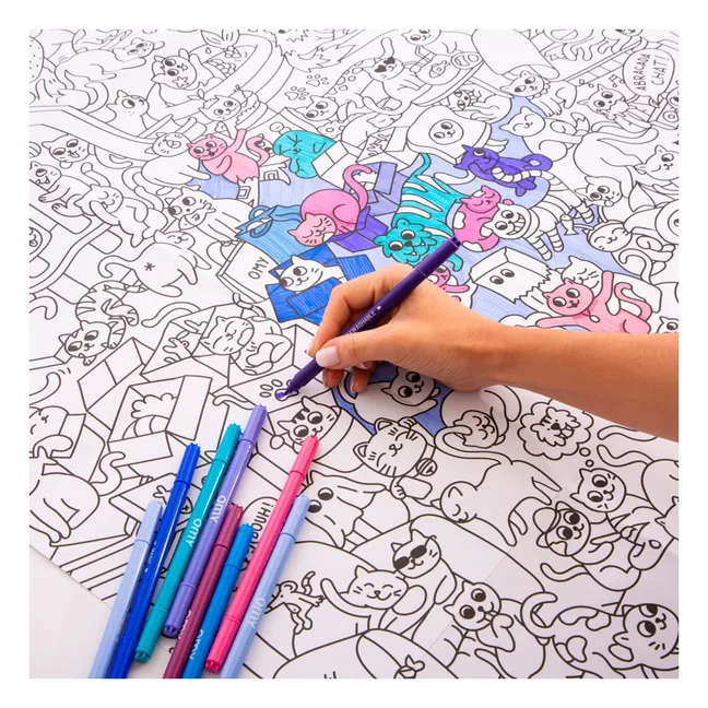 Giant coloring poster Kitty