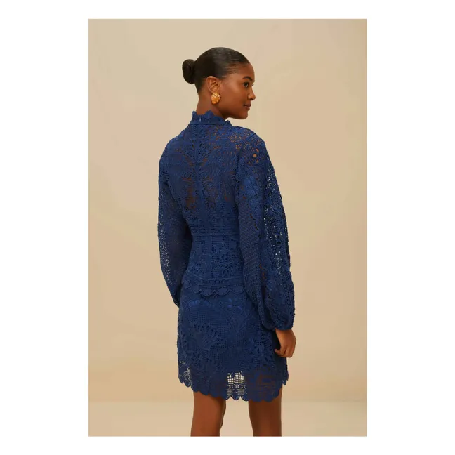 Robe Parrot Garden Guipure | Bleu marine