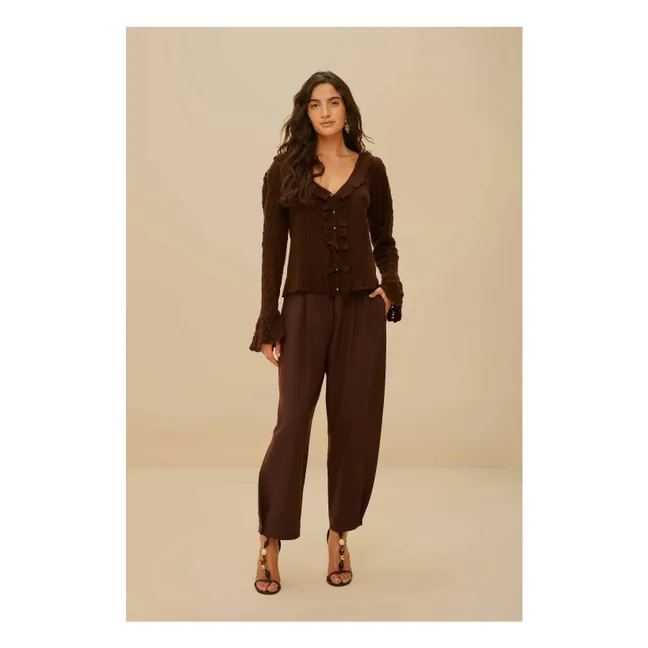 Gilet Volants Tricots | Marron