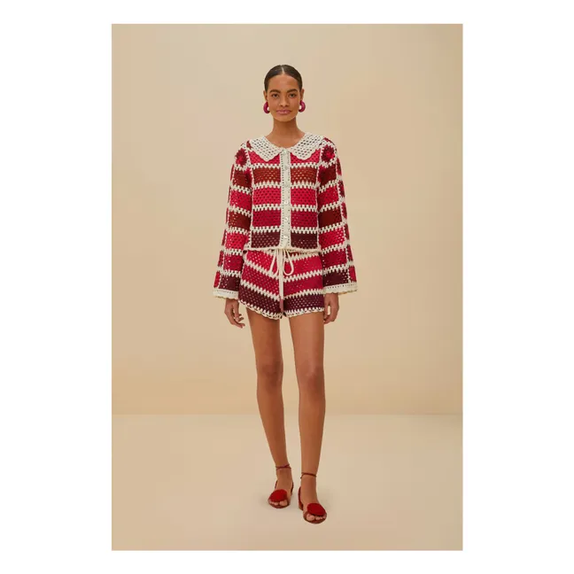 Cardigan Colorful Crochet Tiles | Rouge