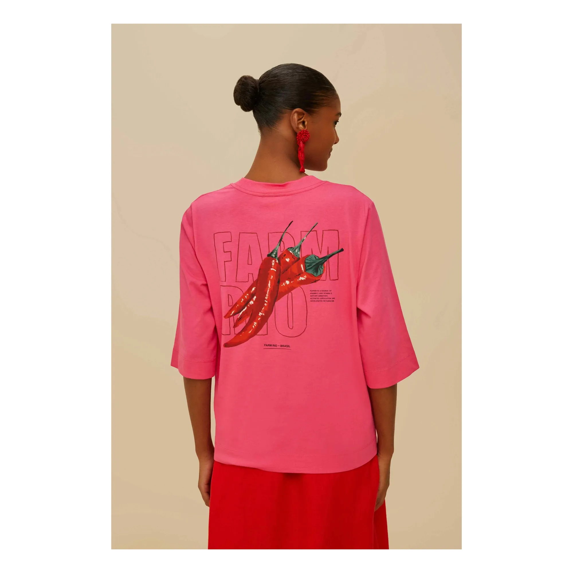 T-shirt Spicy Pepper | Rose- Image produit n°1