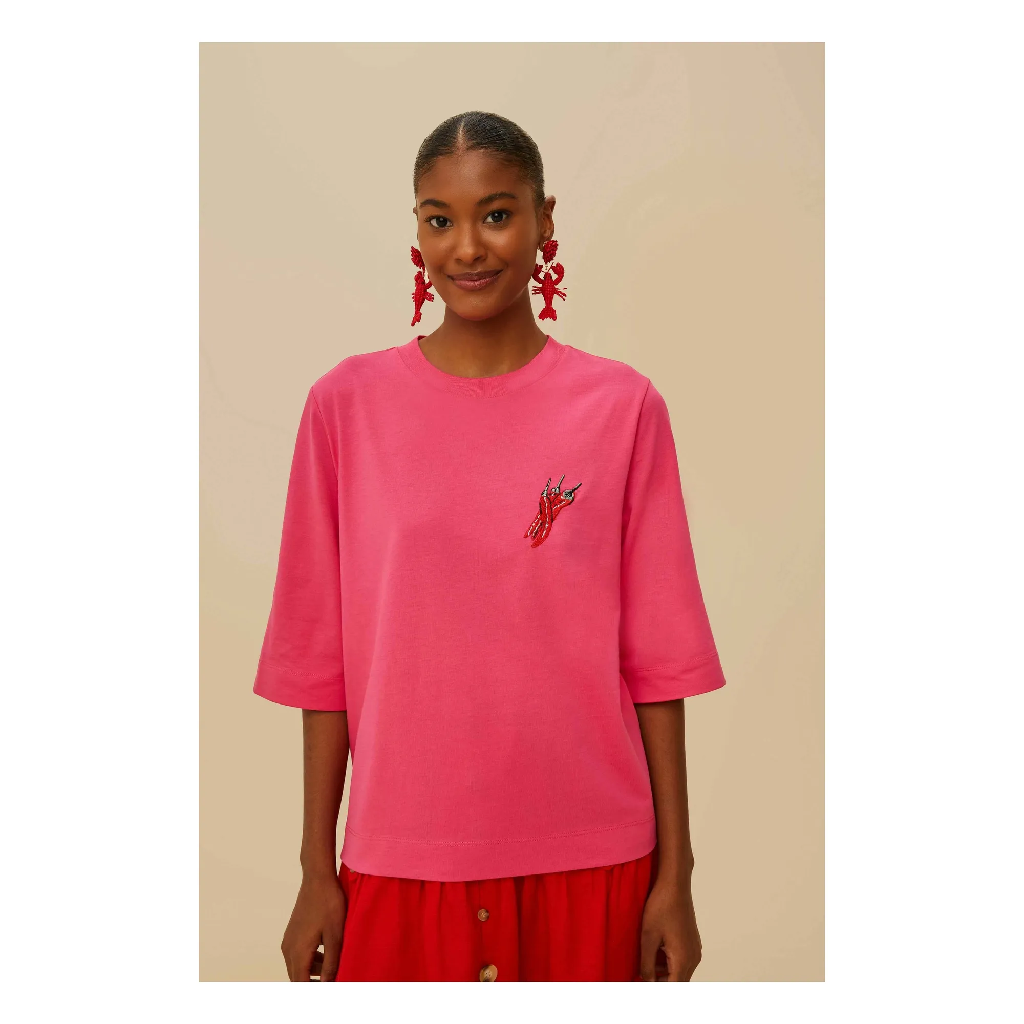 T-shirt Spicy Pepper | Rose- Image produit n°0