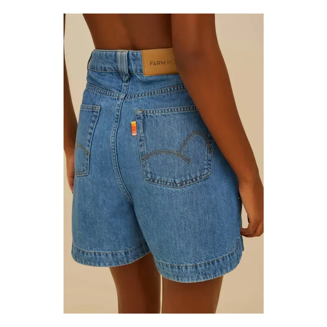 Short Palmtree Brodé | Denim