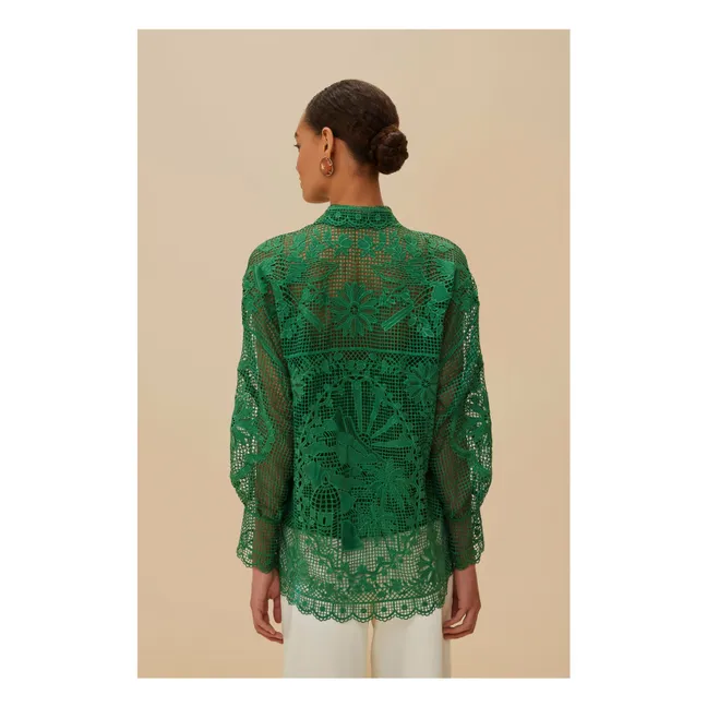 Chemise Landscape Guipure | Vert
