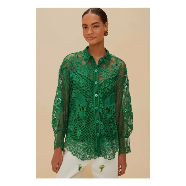 Chemise Landscape Guipure | Vert