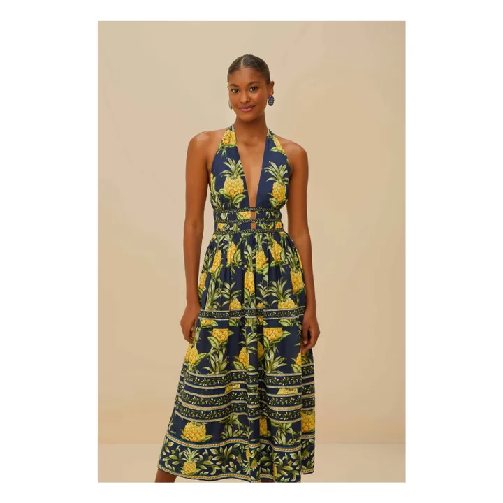 Robe Delicate Pineapple | Bleu marine- Image produit n°1