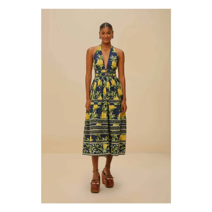 Robe Delicate Pineapple | Bleu marine- Image produit n°0