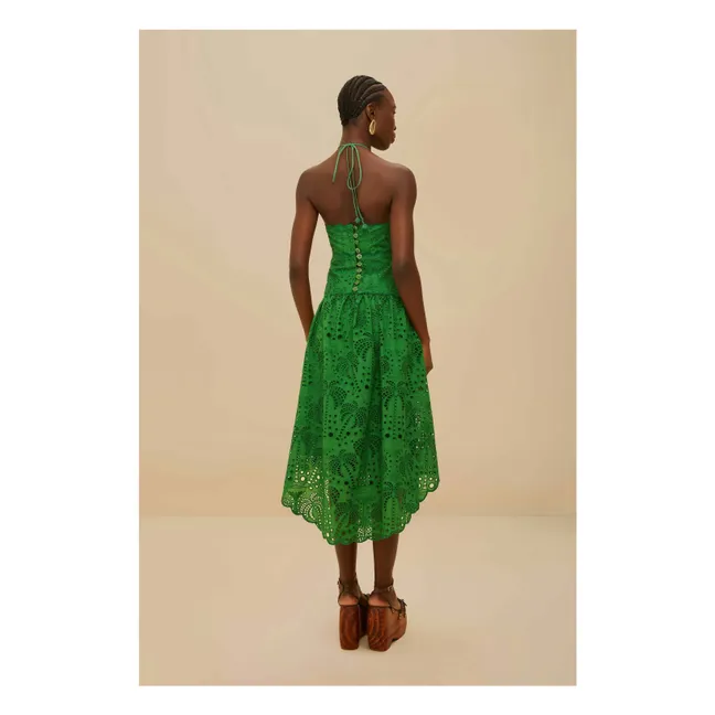 Palm Tree Eyelet dress | Green