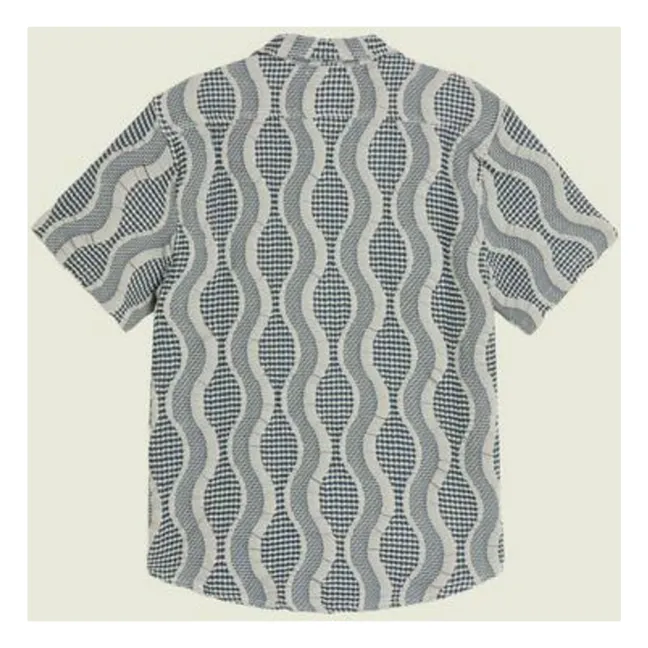 Chemise Como Cuba Waffle | Bleu