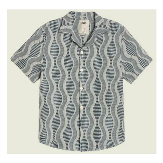Chemise Como Cuba Waffle | Bleu