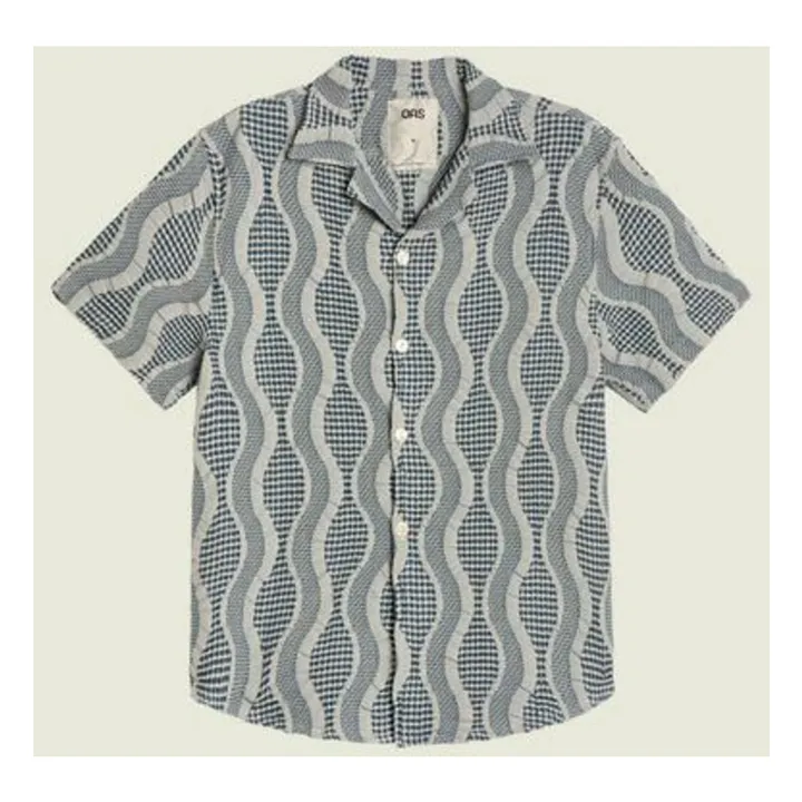 Chemise Como Cuba Waffle | Bleu- Image produit n°0