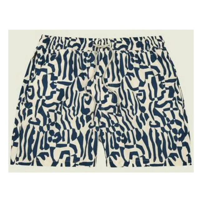 Pantaloncini da bagno marmorizzati | Beige