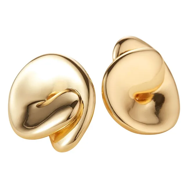 Boucles d'Oreilles Rio Button | Doré