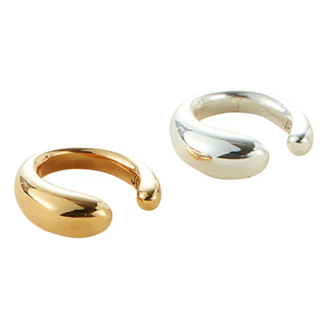 Lot de 2 Small Earcuffs Sila | Doré/Argenté