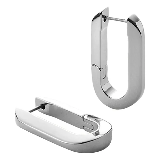 Boucles d'Oreilles U-Link | Argenté