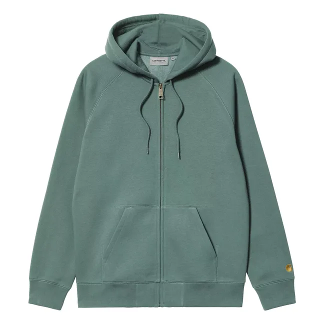 Sudadera con cremallera Chase | Gris jaspeado
