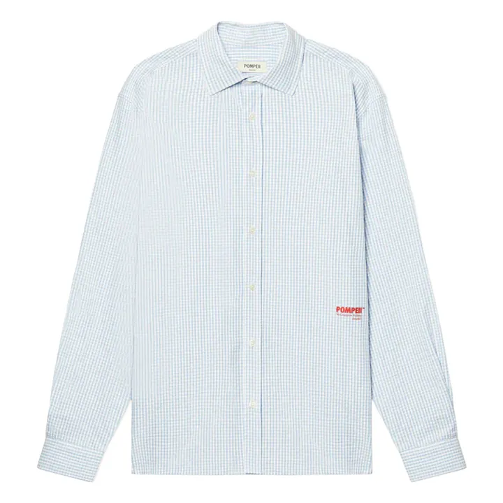 Chemise Carreaux | Bleu ciel- Image produit n°0