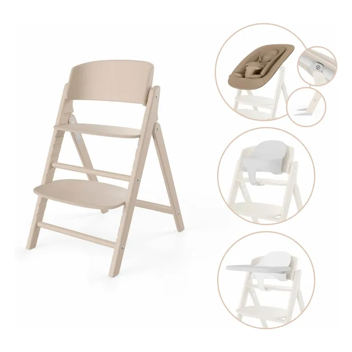 Cybex - Chaise haute évolutive Click & Fold 4 en 1 all natural - Beige