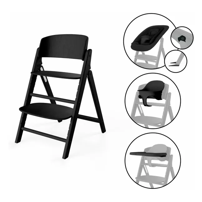 Click&Fold - Chaise haute 4 en 1 | Noir