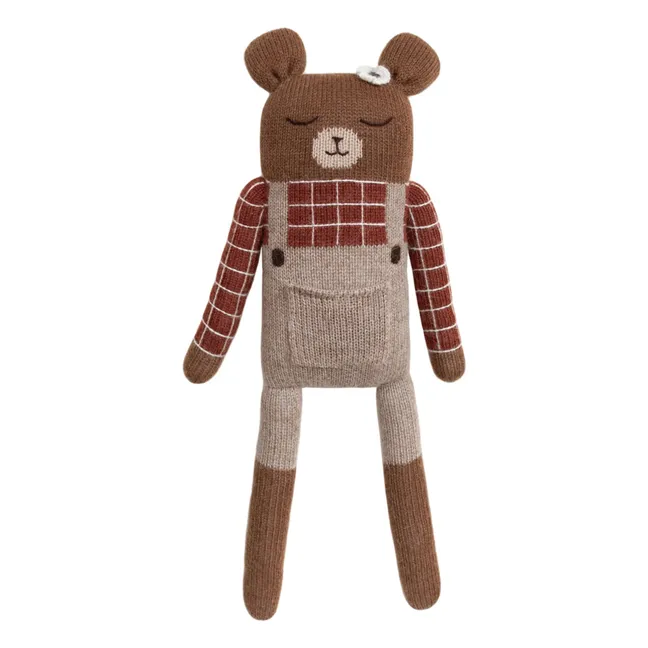 Grand doudou Ourson salopette | Sienne