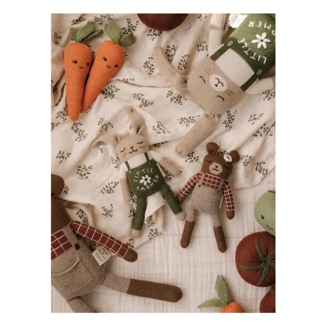 Doudou Lapin fermier | Vert