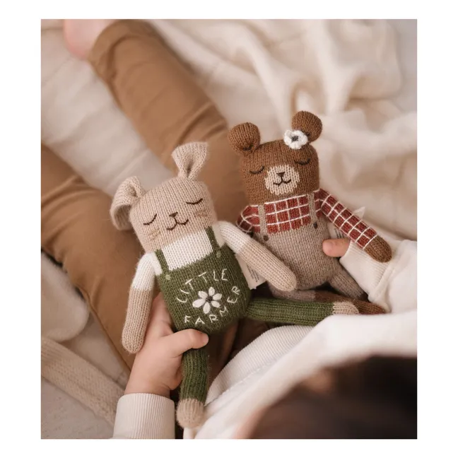 Doudou Lapin fermier | Vert