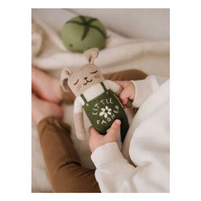 Doudou Lapin fermier | Vert
