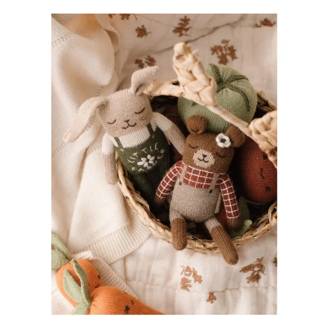 Doudou Lapin fermier | Vert