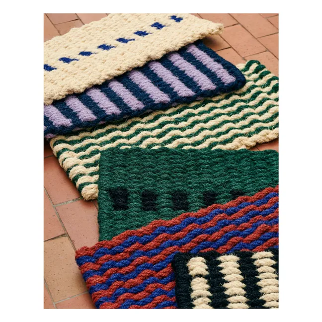 Coco Stripe Wave doormat | Brown