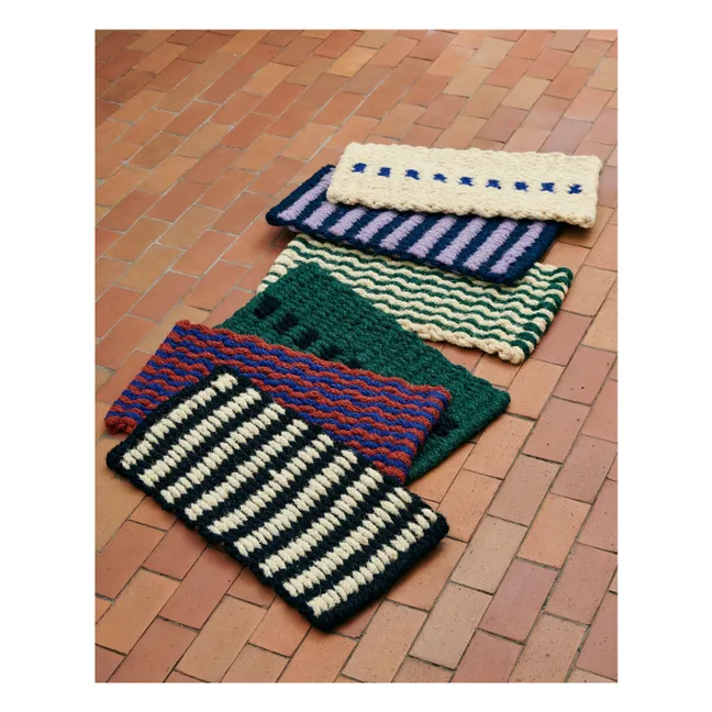 Paillasson Coco Stripe Wave | Marron