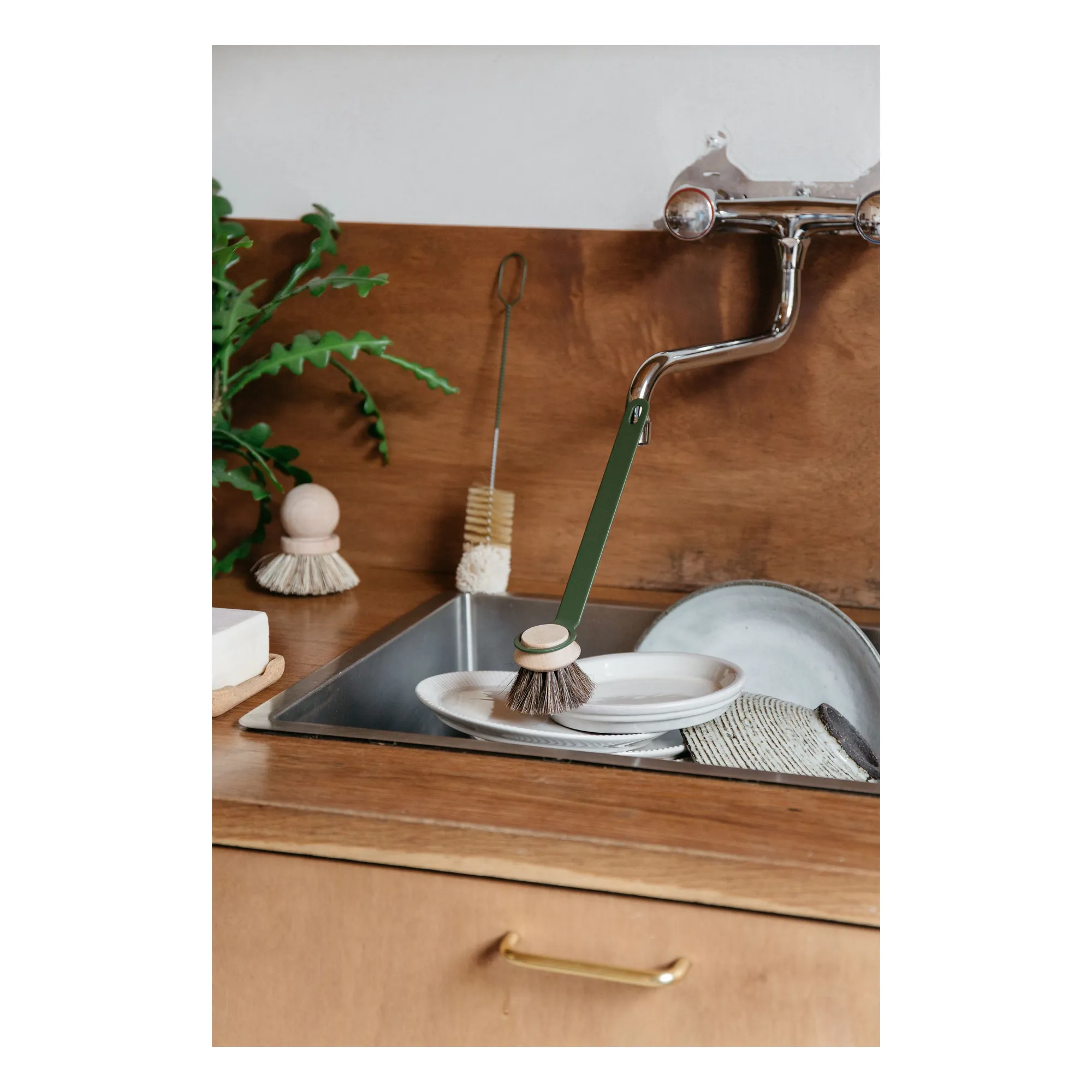Manche Super vaisselle | Vert olive- Image produit n°1