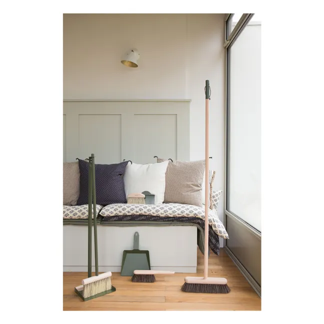 Coffret Pelle et balayette | Vert olive