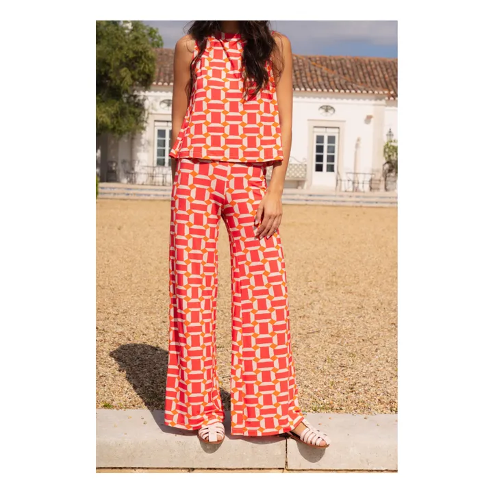 Pantalon Andrea Pink Mama - Vêtement Femme | Rose- Image produit n°10