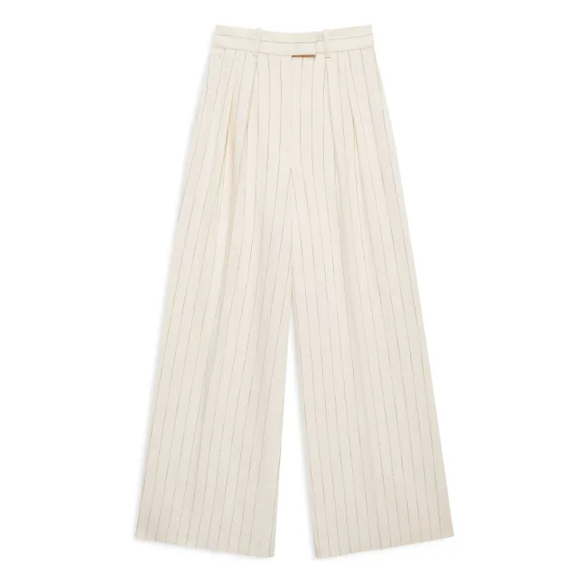 Pantalon Lou Rayé | Crème
