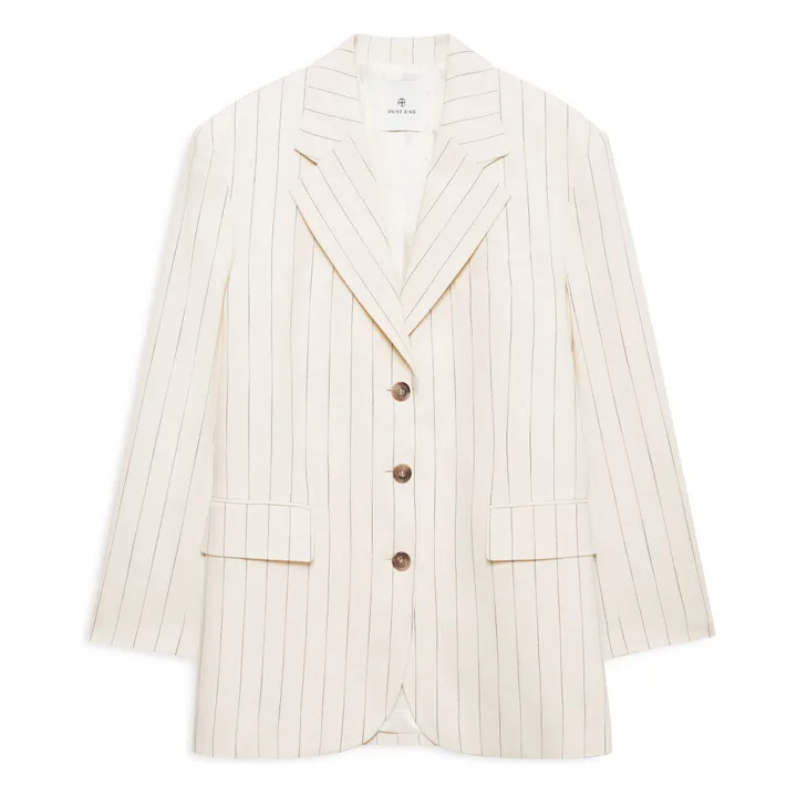 Veste Sara Rayée | Crème- Image produit n°0