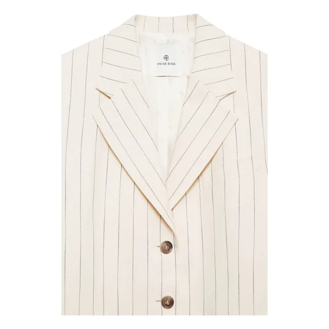 Striped Sara Jacket | Cream
