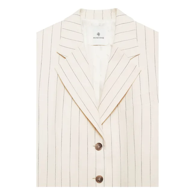 Veste Sara Rayée | Crème