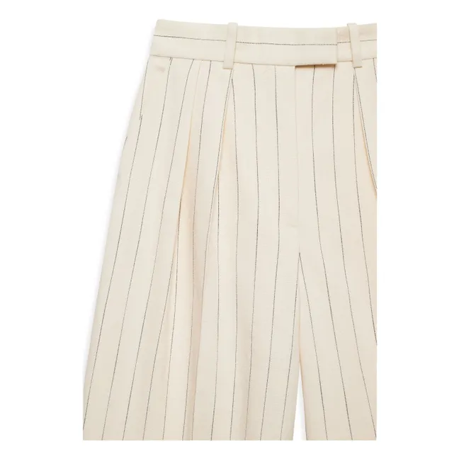 Lou Striped Pants | Cream