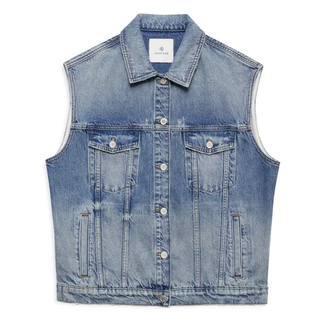 Rory Sleeveless Jacket | Denim